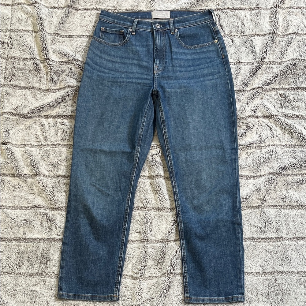 Everlane Dark Blue Cheeky Cropped Jeans